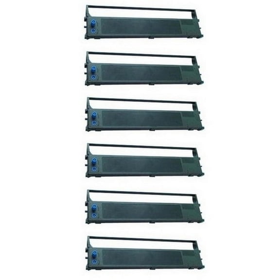 PrinterDash Compatible with Okidata MICROLINE 1120/1190/1190eco/ML-1120/ML-1190/ML-1190eco Series Black Printer Ribbons (6/PK) (43571801)