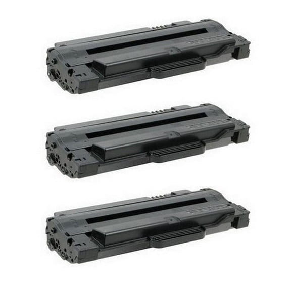 PrinterDash Compatible with Samsung ML-1910/ML-1915/ML-2525W/ML-2540R/ML-2580N/SCX-4600/SCX-4623FN/SCX-4623FW/SF-650P Toner Cartridge (3/PK-2500 Page Yield) (MLT-D105L_3PK)