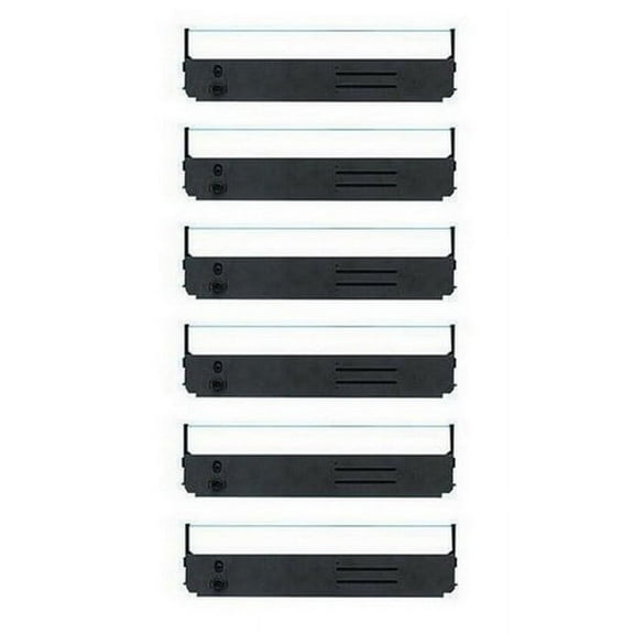 PrinterDash Compatible with Memorex 3205-1189 Black Printer Ribbons (6/PK) - Replacement to Okidata 52103601 / 52105801