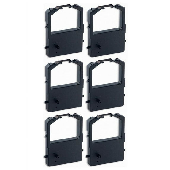 PrinterDash Compatible Replacement for NCR 151166 Black Printer Ribbons (6/PK) - Replacement to S015032