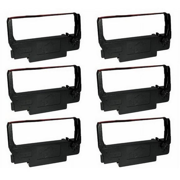 PrinterDash Compatible with Nashua 40175PR Purple/Red Printer Ribbons (6/PK) - Replacement to ERC-38PR / ERC-34PR / ERC-30PR