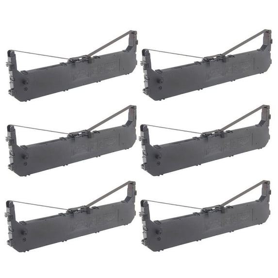 PrinterDash Compatible Replacement for Nukote BM317 Black Printer Ribbons (6/PK) - Replacement to Panasonic KX-P180 / KX-P181