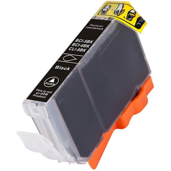 PrinterDash Compatible with Nukote RF186 Black Inkjet (500 Page Yield) - Replacement to Canon BCI-6BK / 4705A003AA