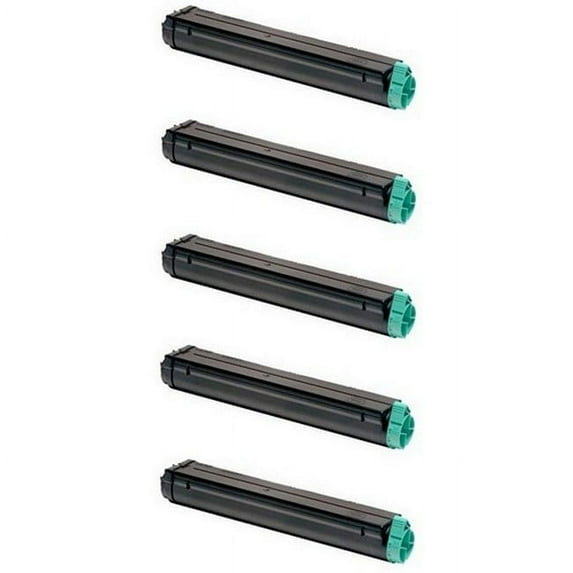 PrinterDash Compatible Replacement for OKI43502301_5PK - Black