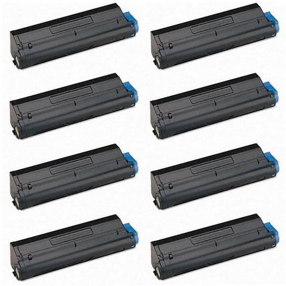 PrinterDash Compatible with Okidata B420dn/B430dn/B440dn/MB-400/MB-460-MFP/MB-470-MFP/MB-480-MFP High Yield Toner Cartridge (8/PK-7000 Page Yield) (43979201_8PK)