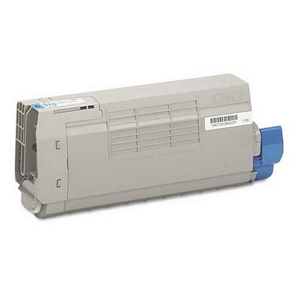PrinterDash Compatible with Okidata C810CDTN/C810DN/C810N/C830CDTN/C830DN/C830DTN/C830N Cyan Toner Cartridge (8000 Page Yield) (TYPE C14) (44059111)