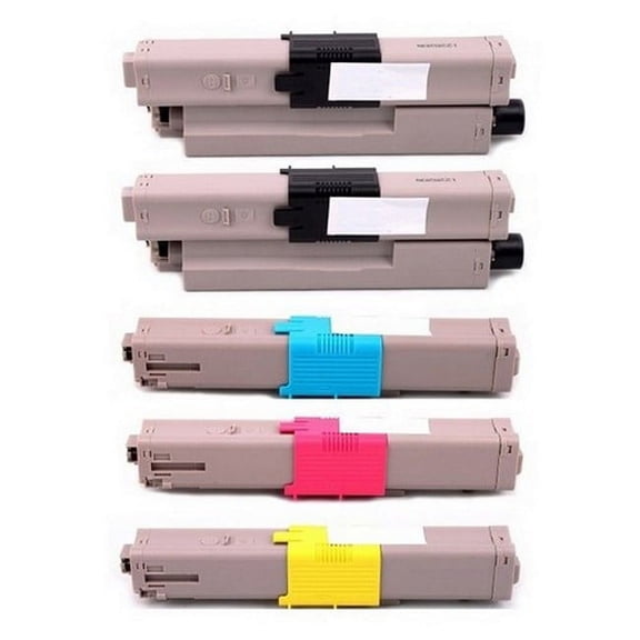 PrinterDash Compatible with Okidata C310/C330/C331/C510/C511/C530/C531/MC-351/MC-352/MC-361/MC-362/MC-561/MC-562 Series Toner Cartridge Combo Pack (2-BK/1-C/M/Y) (TYPE 17) (4446972B1CMY)