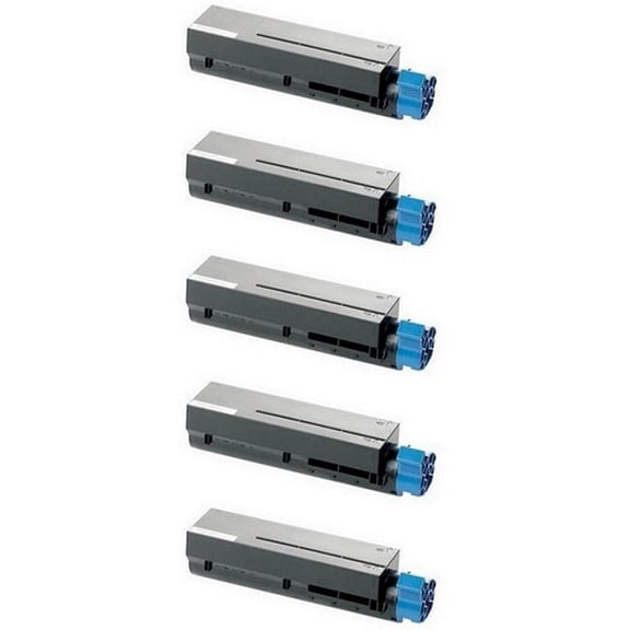PrinterDash Compatible with Okidata MB-491/MB-491+LP Series Toner Cartridge (5/PK-12000 Page Yield) (44917601_5PK)
