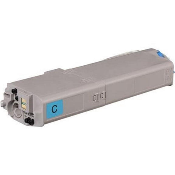 PrinterDash Compatible with Okidata C532dn/C542dn/MC-563dn/MC-573dn Series Cyan High Yield Toner Cartridge (6000 Page Yield) (46490403)