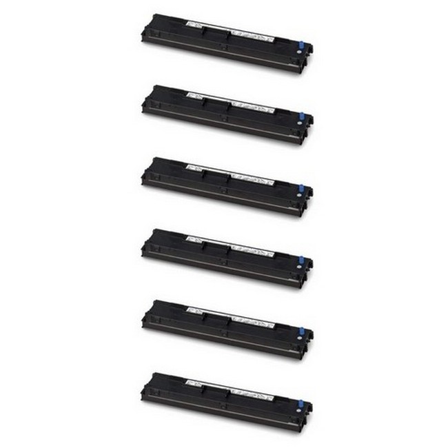 PrinterDash Compatible Replacement for Okidata MICROLINE 760/6100/6300/7100 Black Printer Ribbons (6/PK) (43503601) - image 1 of 8