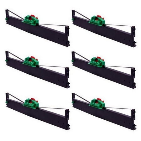 PrinterDash Compatible with Olivetti PR-2 Snugcart Black Printer Ribbons (6/PK) (82092N)
