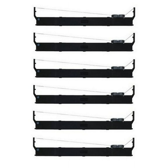 PrinterDash Compatible with DPSP1877 Black Printer Ribbons (6/PK) - Replacement to Lexmark 13L0034 / 11A6150