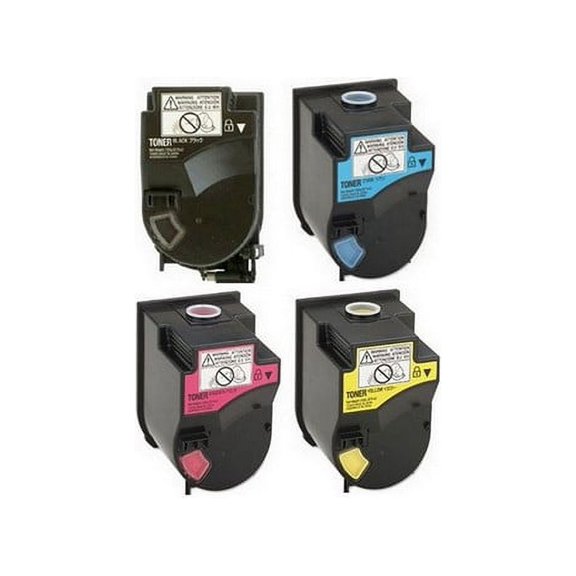 PrinterDash Compatible with Pitney-Bowes CM-3520/CM-3525/CM-4520 Toner Cartridge Combo Pack (BK/C/M/Y) (493BCMY)
