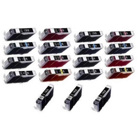 PrinterDash Compatible with Canon PIXMA PRO 100/PIXMA PRO 100S Series Inkjet Combo Pack (5-BK/2-C/M/Y/PC/PM/GY/LGY) (CLI-42) (CLI-42BK_3PK/CLI-42MP_2PK)