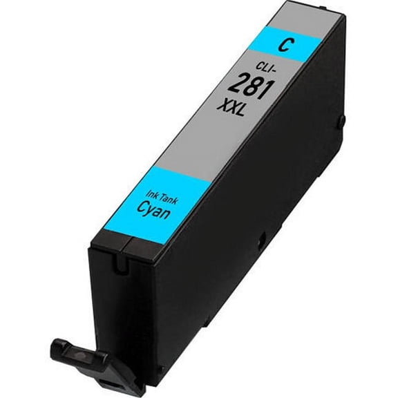 PrinterDash Compatible with Canon PIXMA TR-7520/TR-8520/TR-8620/TS-6120/TS-8120/TS-9120/TS-9520/TS-9521 Cyan Super High Yield Inkjet (11.7ML) (CLI-281C)