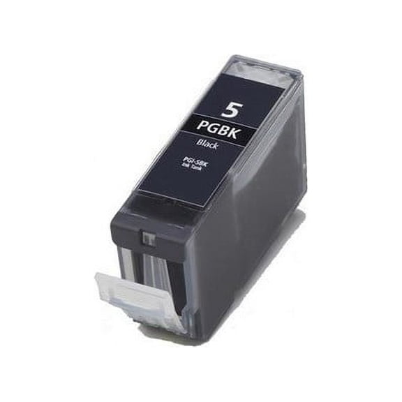 PrinterDash Compatible with Canon PIXMA iP-3300/iP-4200/iP-4500/iP-5200/MP-500/MP-600/MP-800/MP-950/MP-970 Pigment Black Inkjet (650 Page Yield) (PGI-5BK)