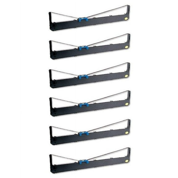 PrinterDash Compatible Replacement for Panasonic KX-P3626/KX-P3696 Black Printer Ribbons (6/PK) (C1293)