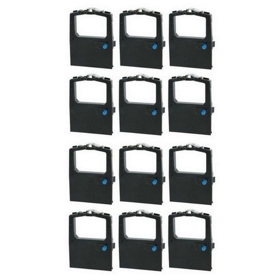 PrinterDash Compatible with Pitney-Bowes J632 Black Printer Ribbons (12/PK) (667-4_12PK)