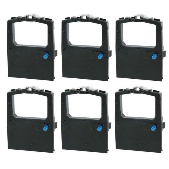 PrinterDash Compatible with Pitney-Bowes J632 Black Printer Ribbons (6/PK) (667-4)