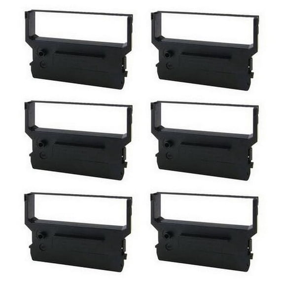 PrinterDash Compatible with Porelon 11328 Black/Red Printer Ribbons (6/PK) - Replacement to Citizen IR-61RB