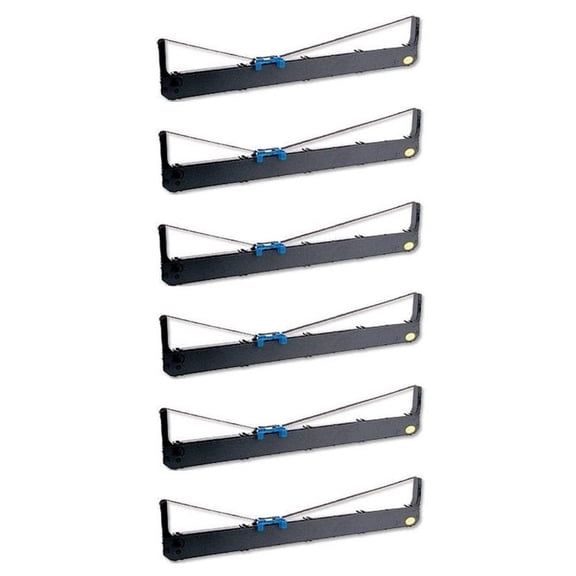 PrinterDash Compatible Replacement for Porelon 11560 Black Printer Ribbons (6/PK) - Replacement to Panasonix KX-P170
