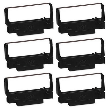 PrinterDash Compatible with Porelon 11720 Black P.O.S. Printer Ribbons (6/PK) - Replacement to ERC-38B / ERC-34B / ERC-30B