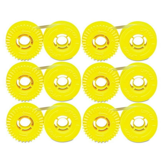 PrinterDash Compatible Replacement for Porelon 11831 Typewriter Lift Off Tape (6/PK) - Replacement to Panasonic SKX-EL / KX-R31
