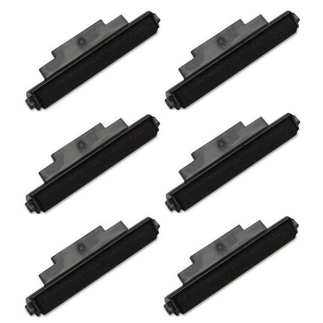PrinterDash Compatible Replacement for Porelon PR-72 Black Calculator Ink Rollers (6/PK) - Replacement to Seiko IR-72