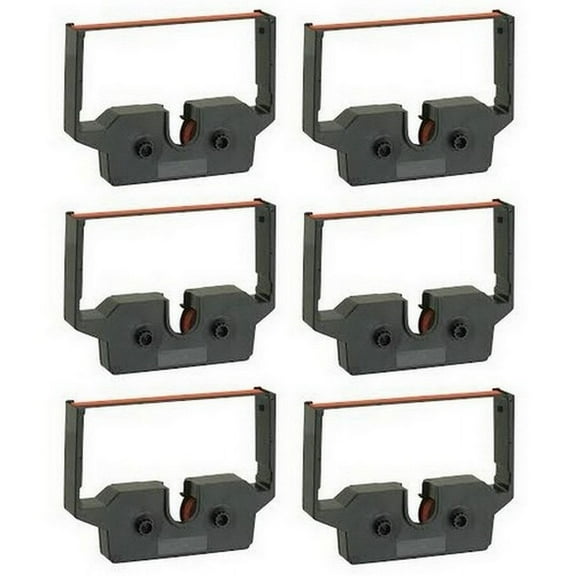 PrinterDash Compatible with DPSR2087 Black/Red P.O.S. Printer Ribbons (6/PK) - Replacement to ERC-02BR