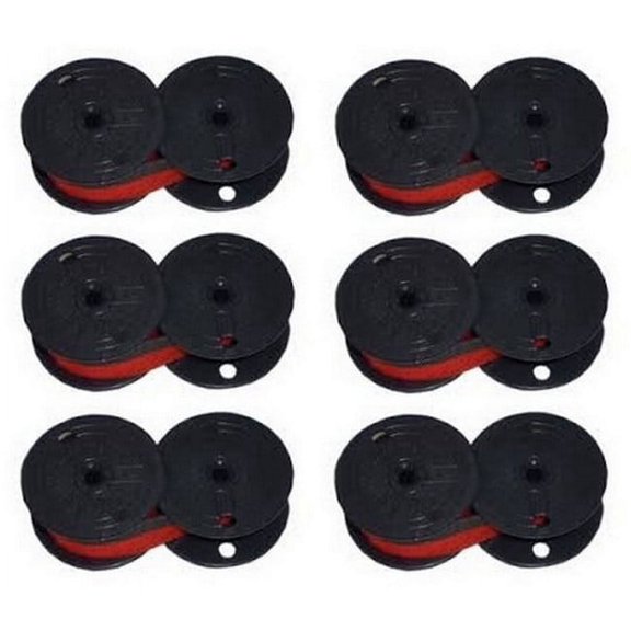 PrinterDash Compatible Replacement for R30272 Black/Red P.O.S. Printer Ribbons (6/PK) - Equivalent to Casio RB-2