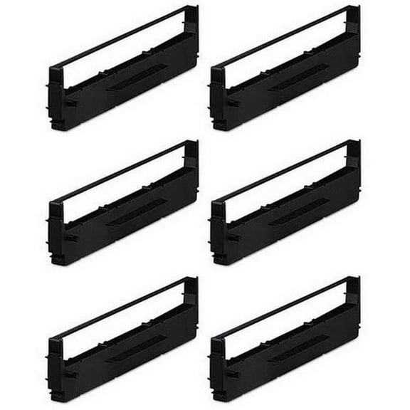 PrinterDash Compatible with Radio Shack 26-2911 Black Printer Ribbons (6/PK) - Replacement to 7753 / ERC-19BK