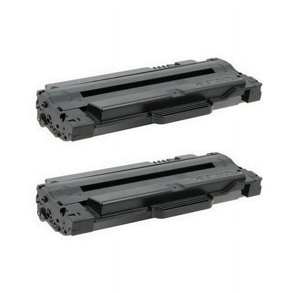 PrinterDash Compatible with Samsung ML-1910/ML-1915/ML-2525W/ML-2540R/ML-2580N/SCX-4600/SCX-4623FN/SCX-4623FW/SF-650P Toner Cartridge (2/PK-2500 Page Yield) (MLT-D105S_2PK)