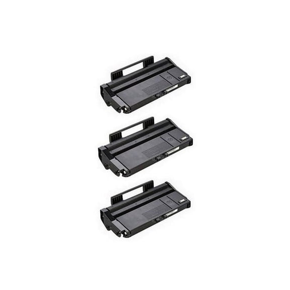 PrinterDash Compatible with Savin SP-100E/SP-100SFE/SP-100SUE/SP-112/SP-112SF/SP-112SU Black Toner Cartridge (3/PK-2000 Page Yield) (TYPE SP100A) (4465_3PK)