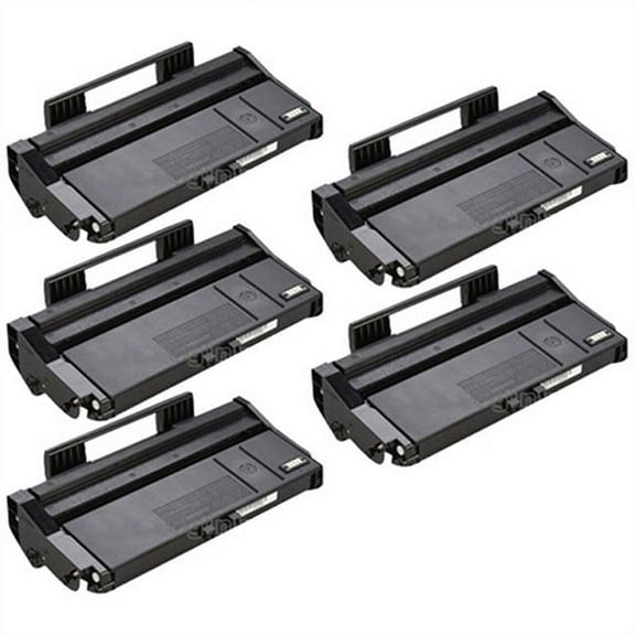 PrinterDash Compatible with Savin SP-100E/SP-100SFE/SP-100SUE/SP-112/SP-112SF/SP-112SU Black Toner Cartridge (5/PK-2000 Page Yield) (TYPE SP100A) (4465_5PK)