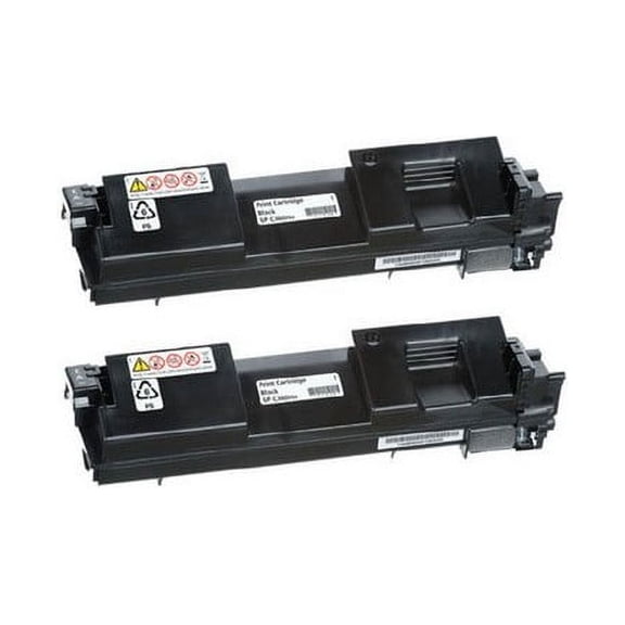 PrinterDash Compatible with Savin SP-C352DN Black Toner Cartridge (2/PK-10000 Page Yield) (TYPE SP-C352A) (408211_2PK)