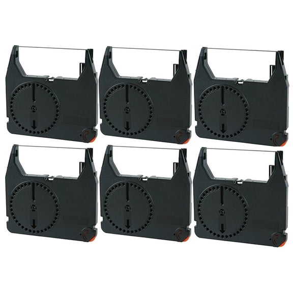 PrinterDash Compatible with Sears 54370 Black Typewriter Correctable Ribbons (6/PK) - Replacement to IBM 1380999 / 1299845