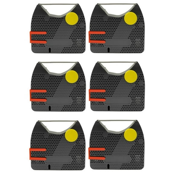 PrinterDash Compatible Replacement for Sears PWP-15/SR-1000C/SR-1000 Electronic Black Typewriter Correctable Ribbons (6/PK) (54154)