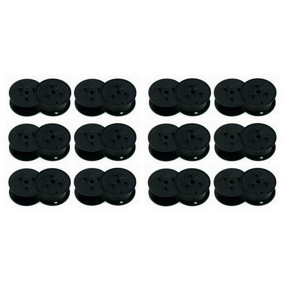 PrinterDash Compatible with Sharp Compet/CS/ER/QS/VX/XE/ZL Series Black Printer Ribbons (12/PK) (S1062B_12PK)