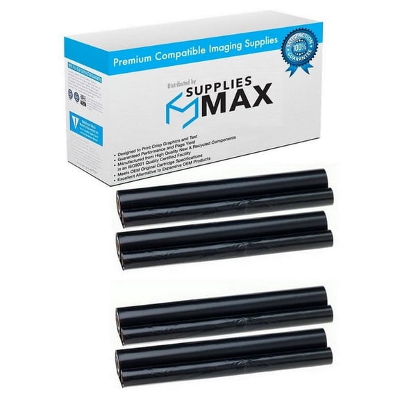 PrinterDash Compatible Replacement for Sharp UX-A255/A260/UX-P100/P115/P200 Fax Imaging Film (4/PK-150 Page Yield) (FO-5CR_2PK)