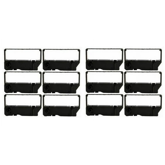 PrinterDash Compatible with Star-Micronics SP-400/TSP-400/TSP-412/TSP-442 Black P.O.S Printer Ribbons (12/PK) (SP-400B_12PK)