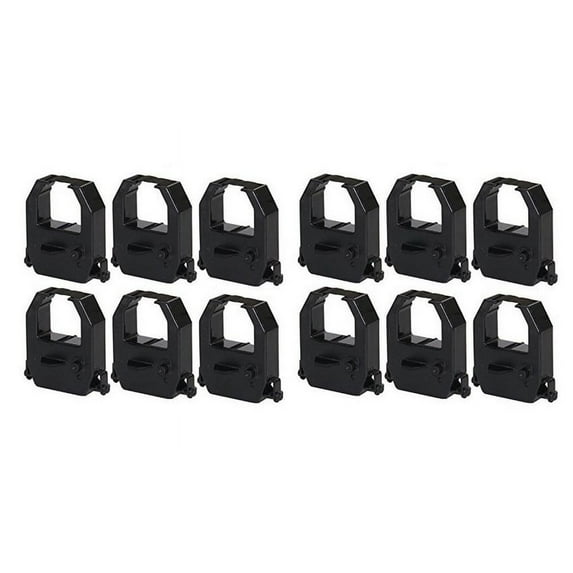 PrinterDash Compatible Replacement for Stromberg JCV-1000/STR-614 Purple Time Clock Printer Ribbons (12/PK) (STG021010P_12PK)