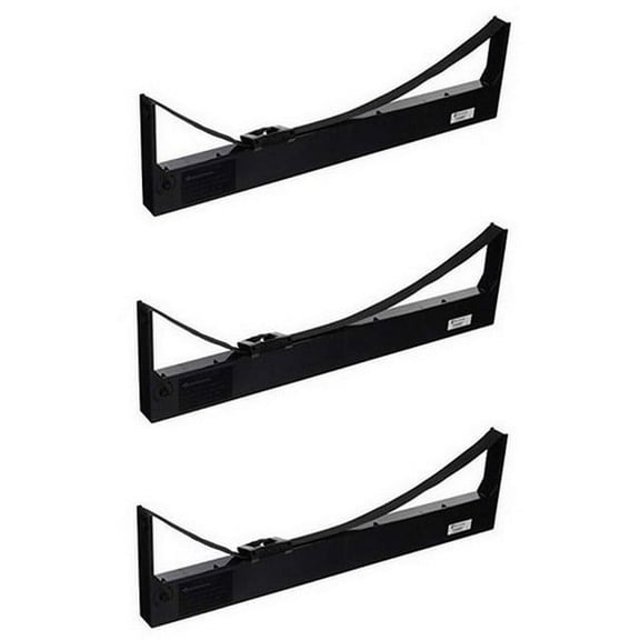 PrinterDash Compatible with Texas Instruments Omni 800 Model 8920/8930 Black Printer Ribbons (3/PK) (86400_3PK)