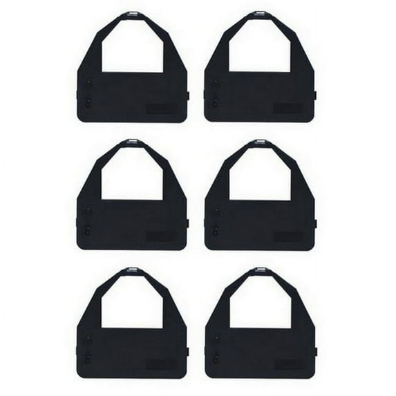 PrinterDash Compatible Replacement for Toshiba P351C Black Printer Ribbons (6/PK) (RC11)