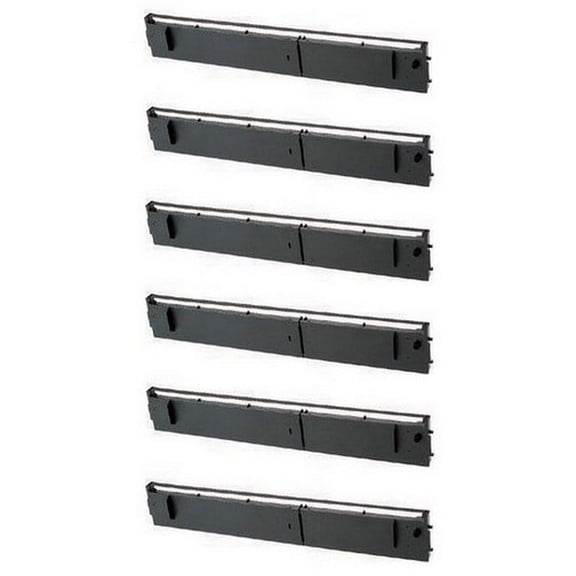PrinterDash Compatible Replacement for Unisys 19-1114-875 Black Printer Ribbons (6/PK) - Equivalent to C.Itoh H0944-O5VC