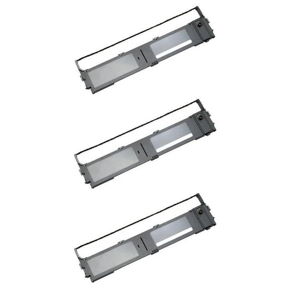 PrinterDash Compatible Replacement for Unisys Convergent CT-2450/CT-2475 Black Printer Ribbons (3/PK) (19-2200-913_3PK)