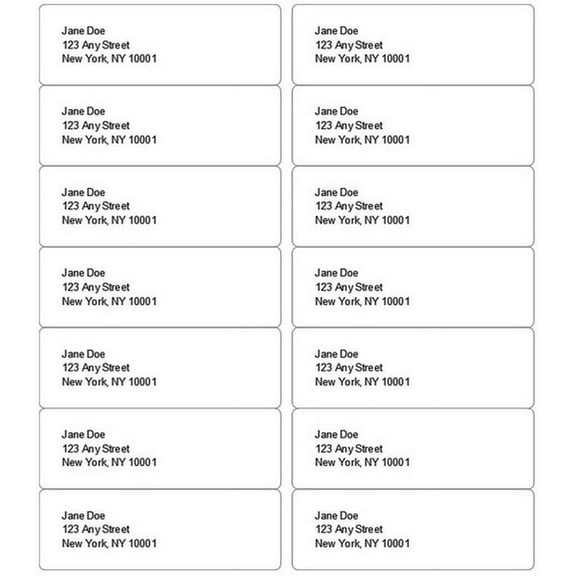 PrinterDash Compatible with White Labels (1 1/3 X 4in) (1400 Labels) (5162)