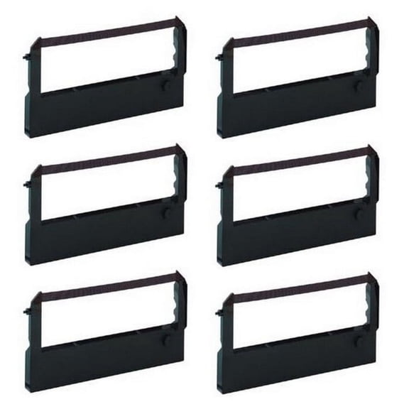 PrinterDash Compatible with Wincor Nixdorf ND-77 Black Printer Ribbons (6/PK) (10600015940)