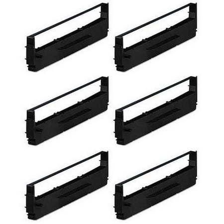 PrinterDash Compatible with Wincor Nixdorf 2504/ND-26/NP-80 Black Printer Ribbons (6/PK) (41051.00.2.08)