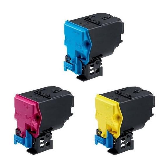 PrinterDash Compatible Replacement for bizhub C25 Toner Cartridge Combo Pack (C/M/Y) (TNP27CMY)