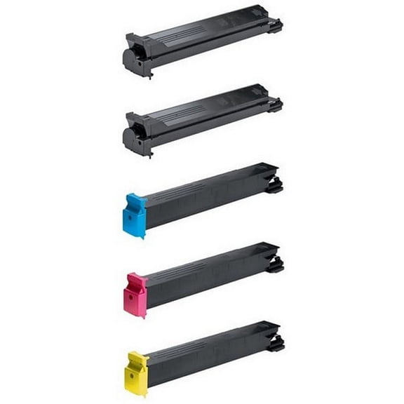 PrinterDash Compatible with Konica Minolta bizhub C353/bizhub C353P Toner Cartridge Combo Pack (2-BK/1-C/M/Y) (A0D7132B1CMY)